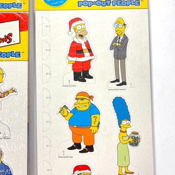 The Simpsons Vtg 4 Pop Out People 2001 Episode Sets Christmas Terror Comic Book - Picture 4 of 11